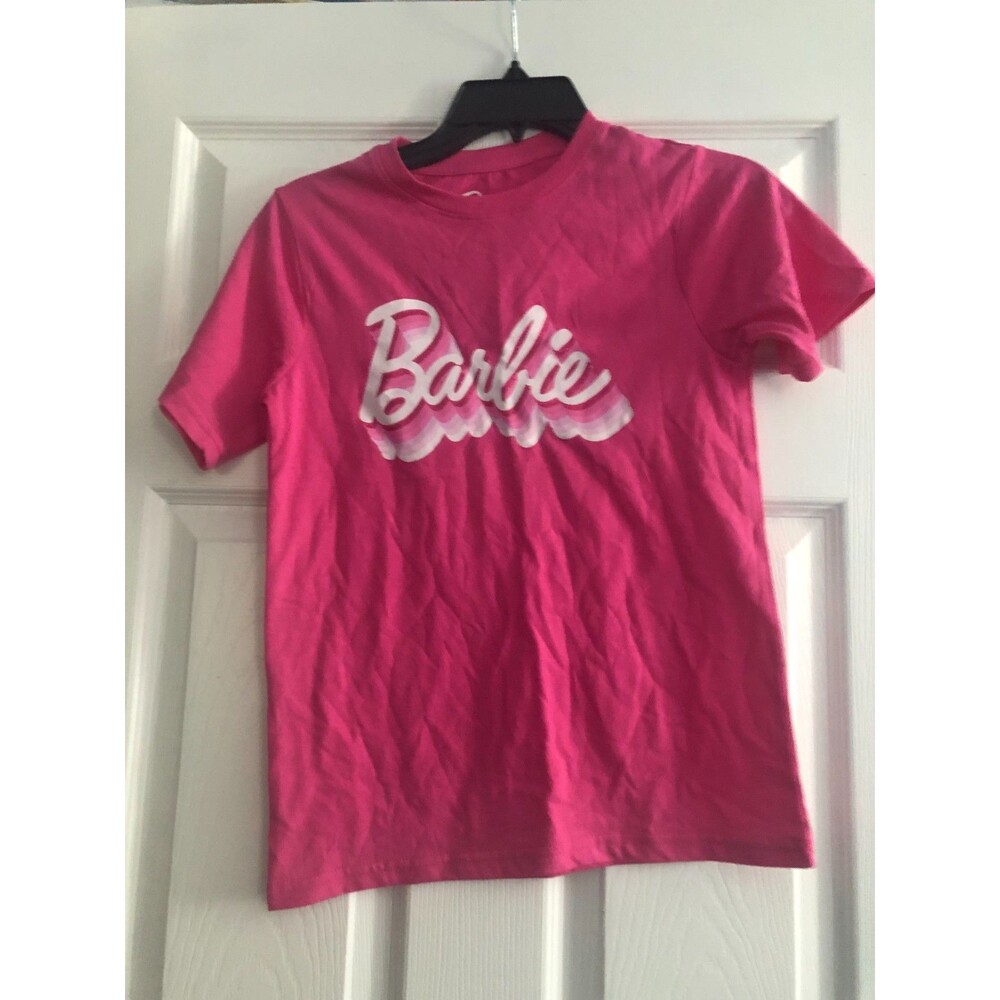 Girls Pink Barbie T-Shirt Size Large NEW B2